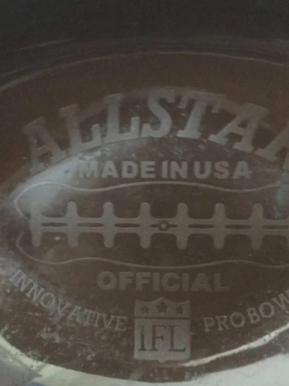 Vintage Indoor Football League IFL PRO BOWL Brown Snack Bowl Chip Dip Dish 18